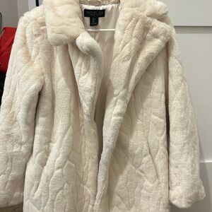 Rachel Zoe Women's Soft Cream Teddy Jacket